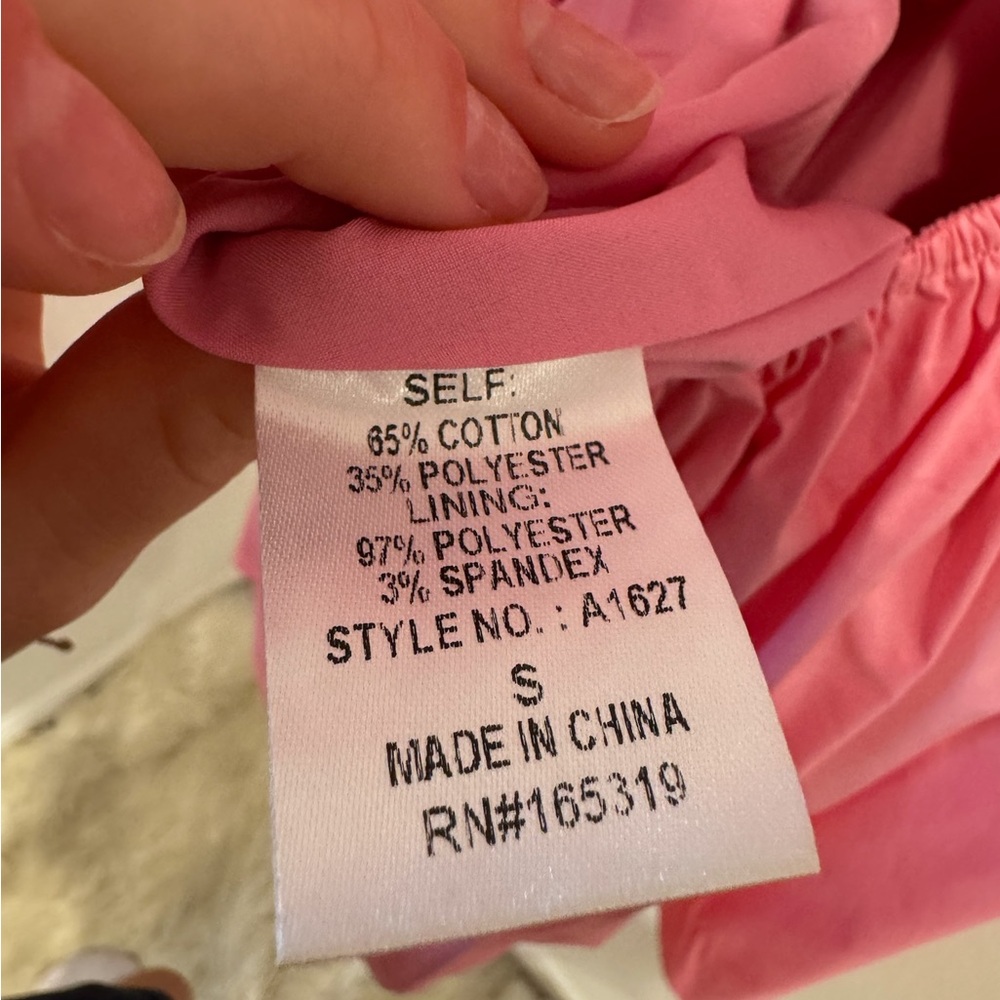 Pink Ruffled Mini Dress Size Small - Picture 7 of 7